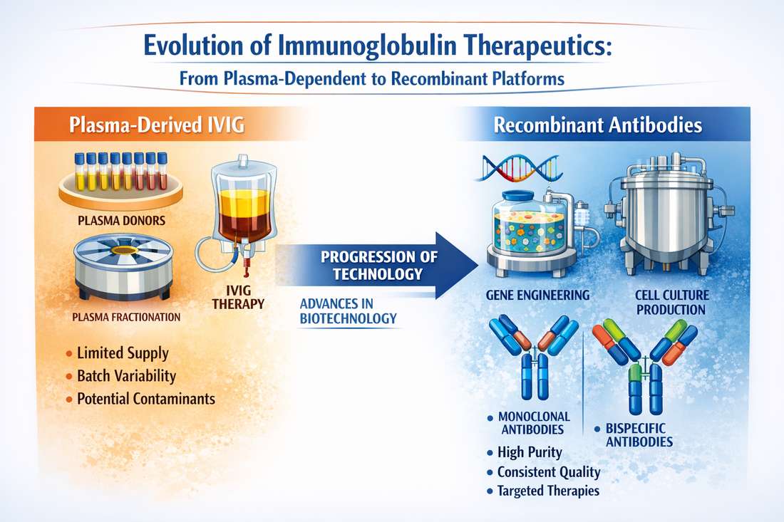 Evolution of immunoglobulin therapeutics from plasma-dependent to recombinant platforms