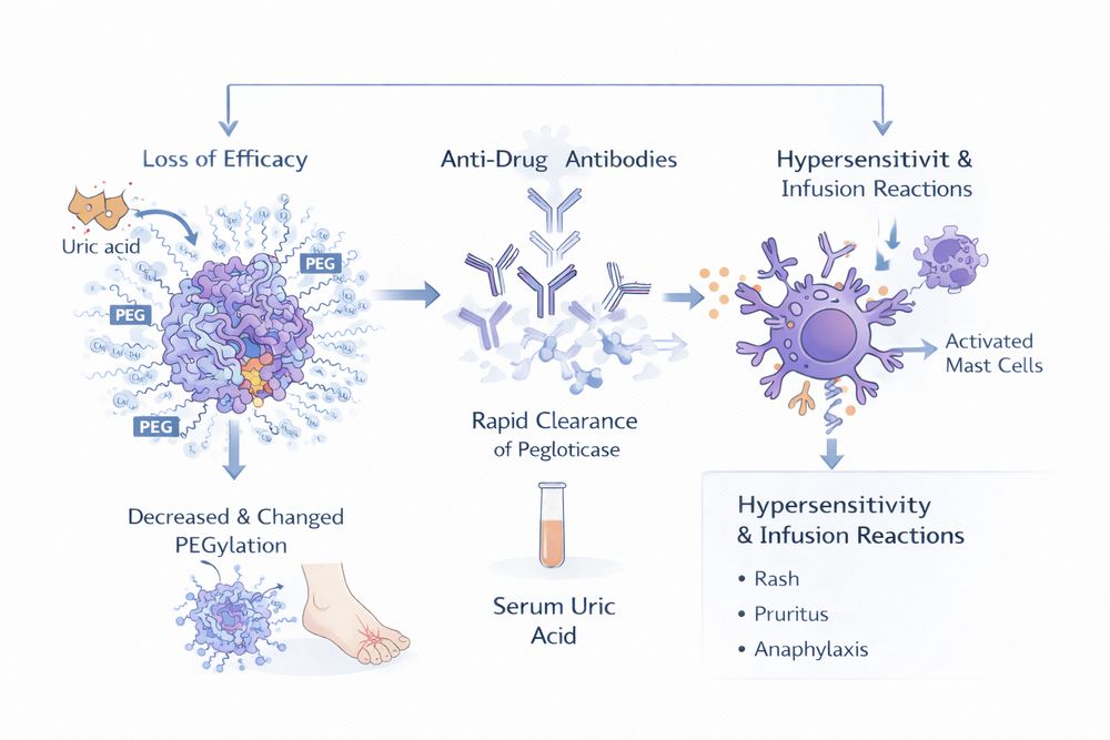 Clinical Impact Pathways of Pegloticase Immunogenicity